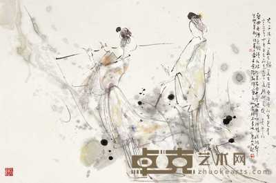 吴为山 2005年作 双美图 镜心 45.5×69cm